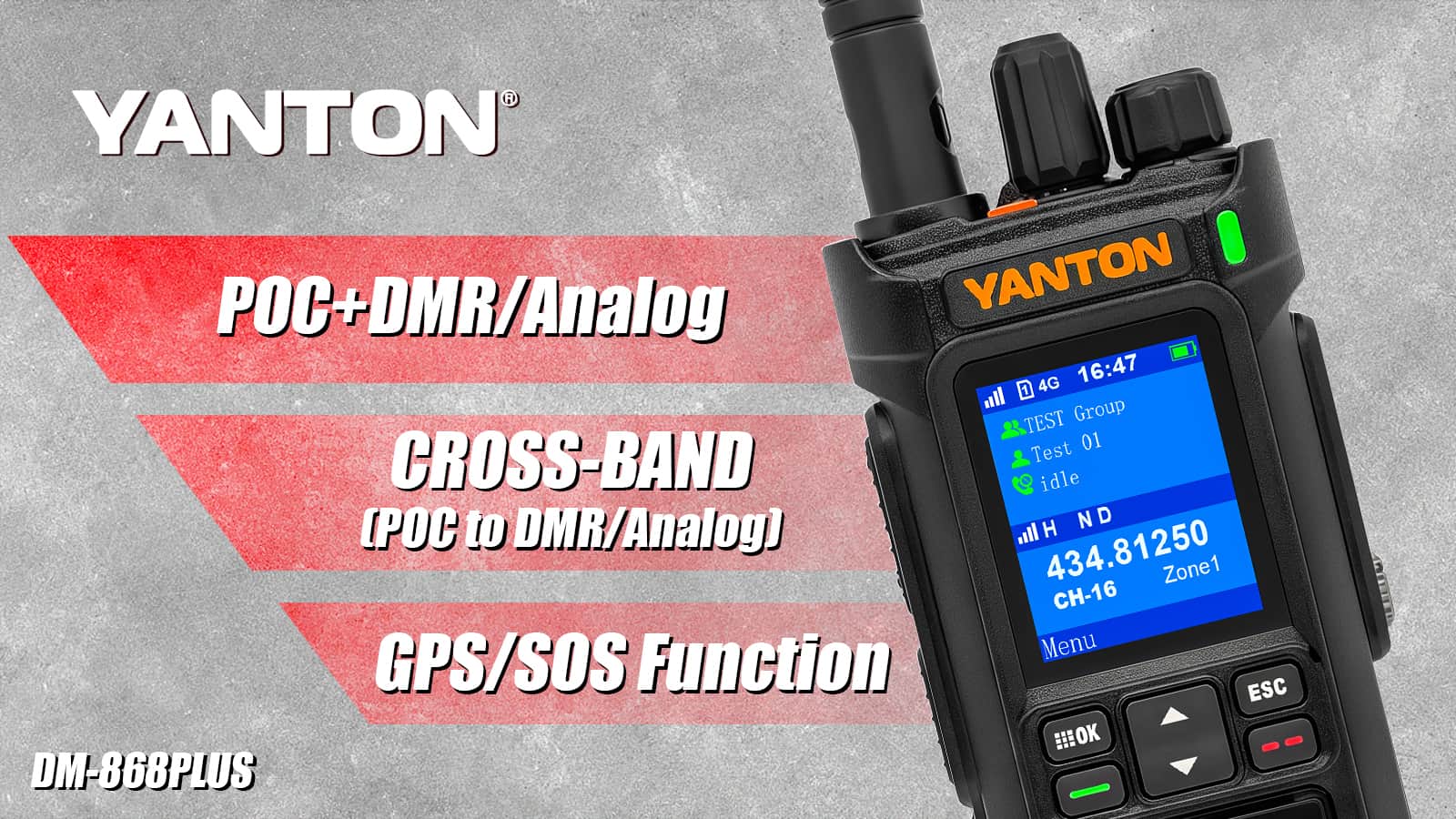 Introducing the YANTON DM-868PLUS The Next-Generation Smart PoC Radio