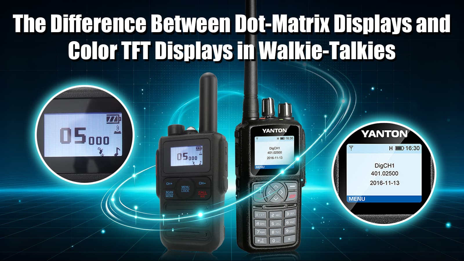 The Difference Between Dot-Matrix Displays and Color TFT Displays in Walkie-Talkies